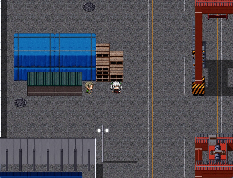 RPGツクールMV・MZ用 マップチップ・タイルセット24『港湾・港・埠頭・コンテナ・現代』