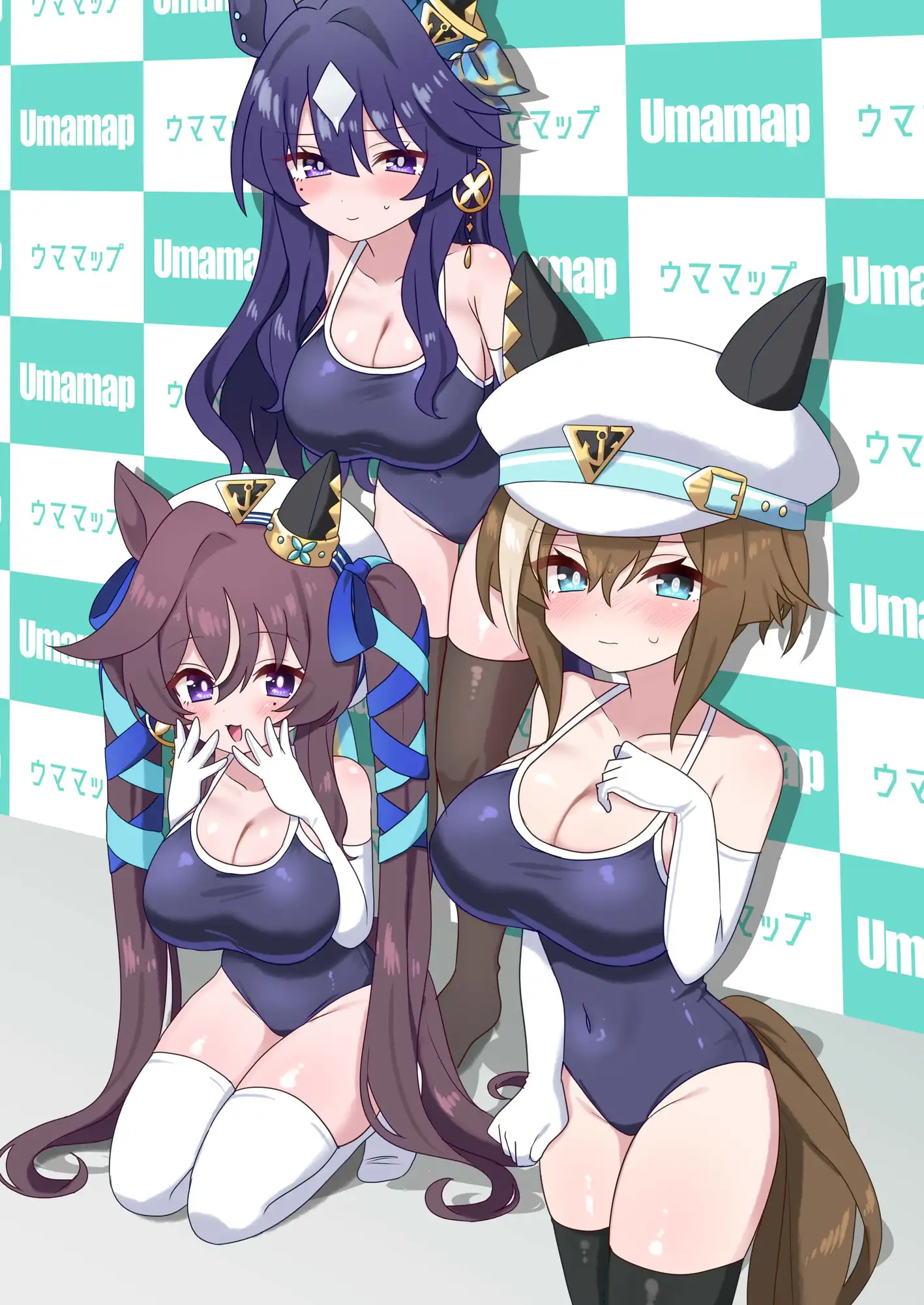 ウ〇娘スク水長手袋ひとり合同 眉山 エロ画像3