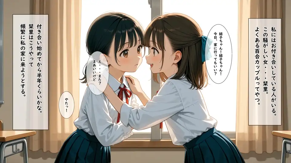 放課後に遊びに来た百合の友達に全身の性感帯を優しく愛撫されて何回イってもやめてもらえない女の子 ありゅ研究所 エロ画像6