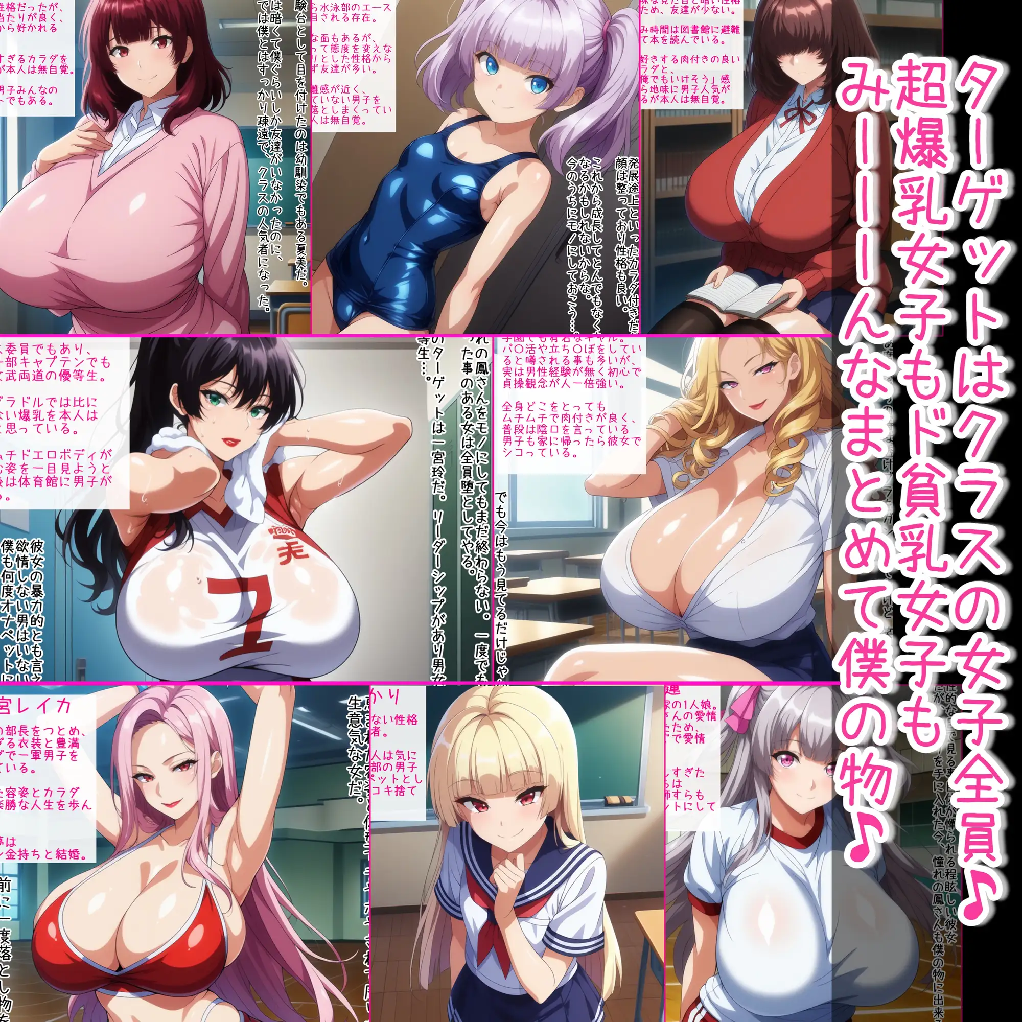超爆乳もド貧乳も！クラスの女子全員ア〇リで僕専用オナホ化計画！ あちみ屋 エロ画像4