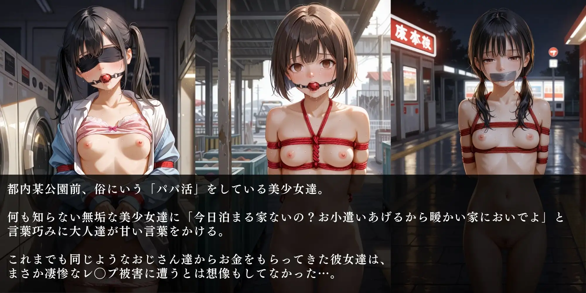 穢され汚された処女達～屈辱支配された家出少女達に強○性交中出しして孕ませる～ 夢のしずく エロ画像2