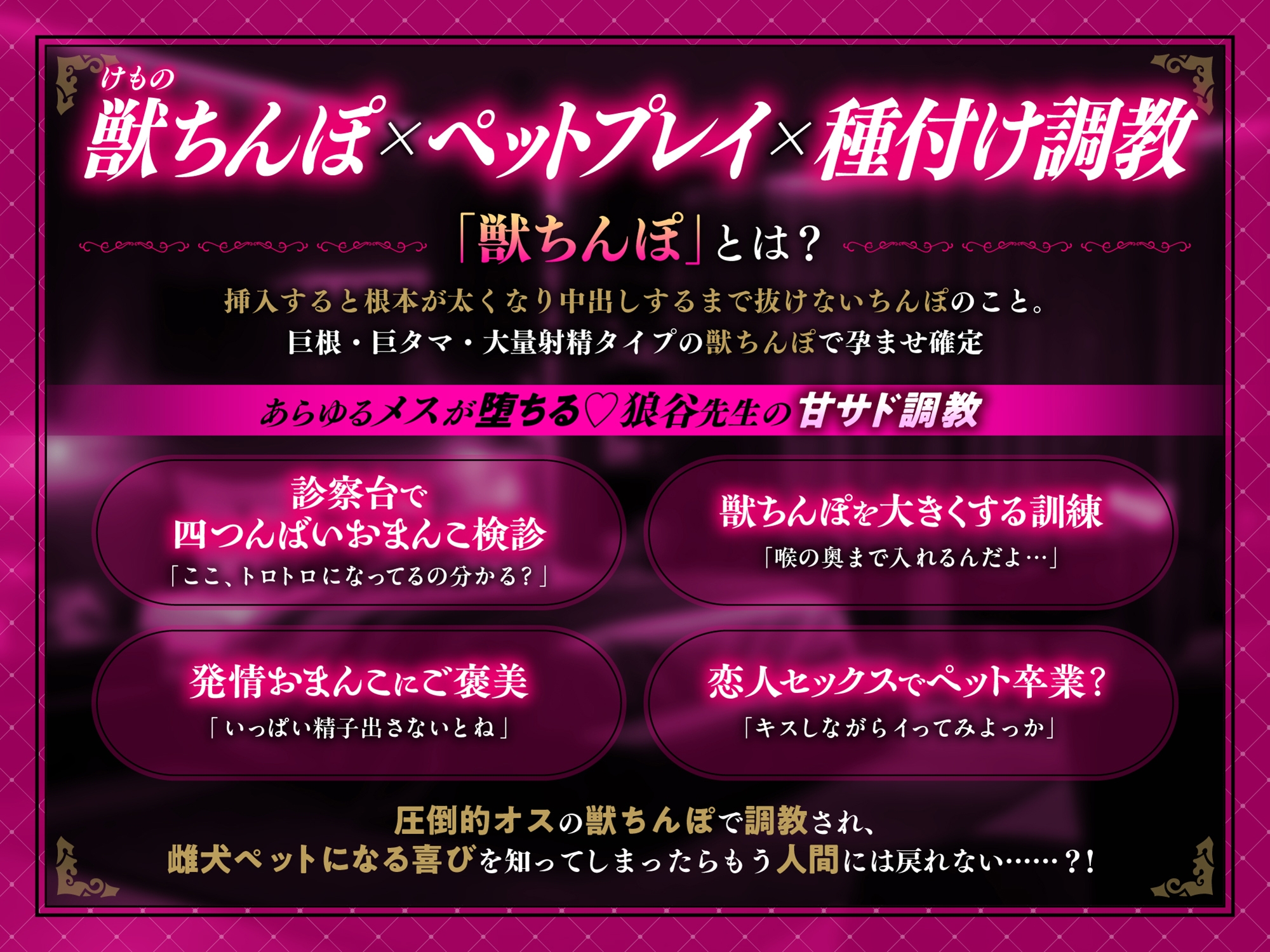 【衝撃の艶声デビュー♂えっちなお兄さん現る】ゆっくり舐めてごらん…?甘サド獣医と調教わんわんプレイ 画像1