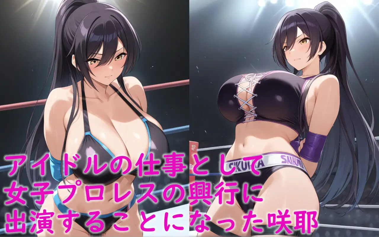 アイドル白〇咲耶が騙されてAVプロレスに参加する話～観客の前で公開パイズリ&処女喪失～ Aiイラスト販売所 エロ画像2
