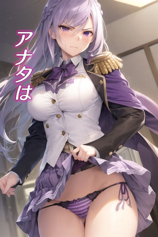 嫌な顔でスカートたくし上げてパンツ見せる娘~貴族編~_5