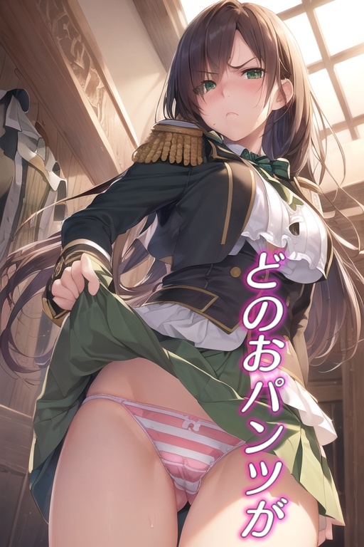 嫌な顔でスカートたくし上げてパンツ見せる娘~貴族編~_6