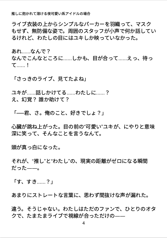 推しに抱かれて溶ける夜可愛い系アイドルの場合