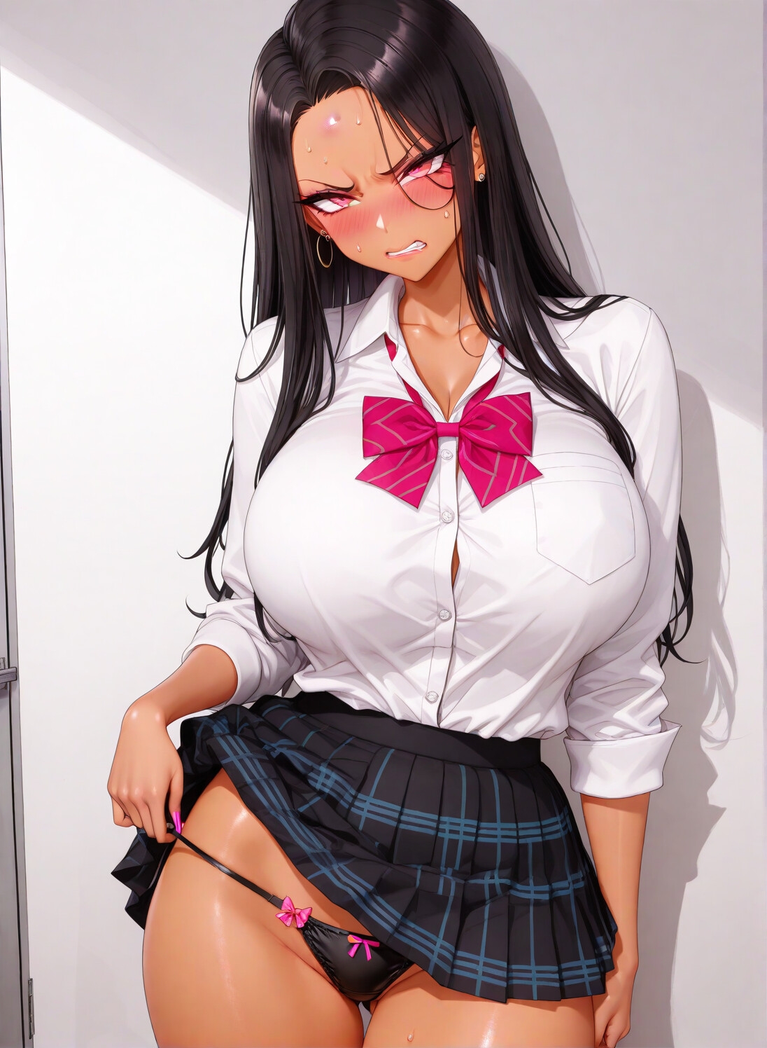 ギャルパン！～嫌そうな顔で黒ギャルパンチラ～ 画像7