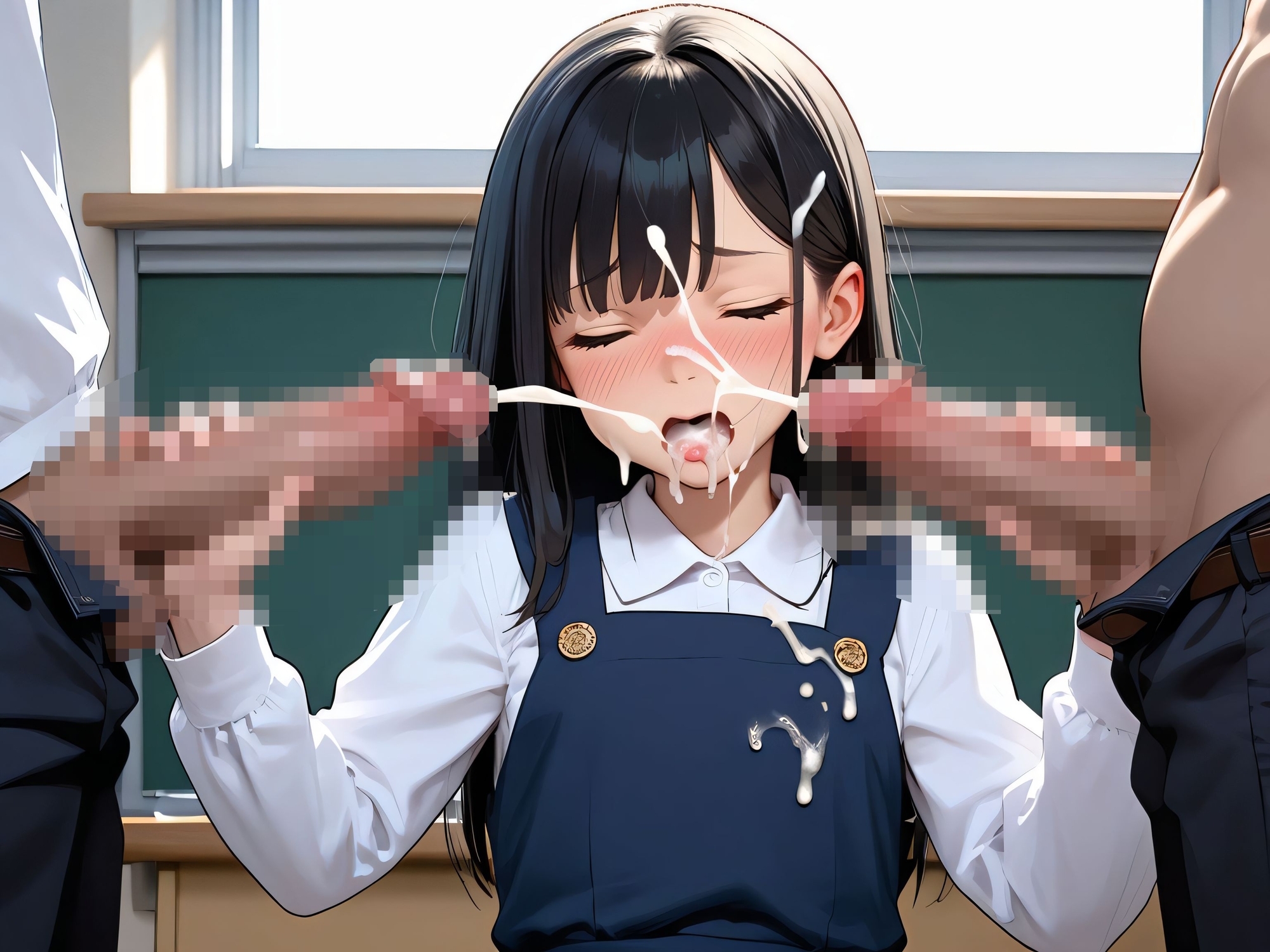 みんなの見ている前で前と後ろの穴をくぱぁさせられました_6