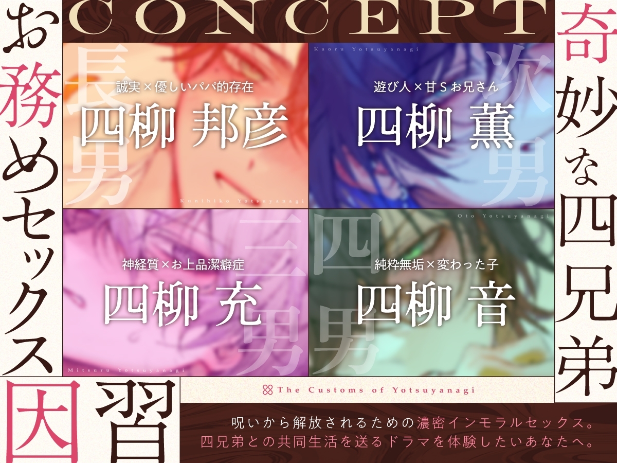 【四柳の因習兄弟】第一話.導入編 「……俺らのお嫁さんっぽいよ、このおねえさんが」 画像1