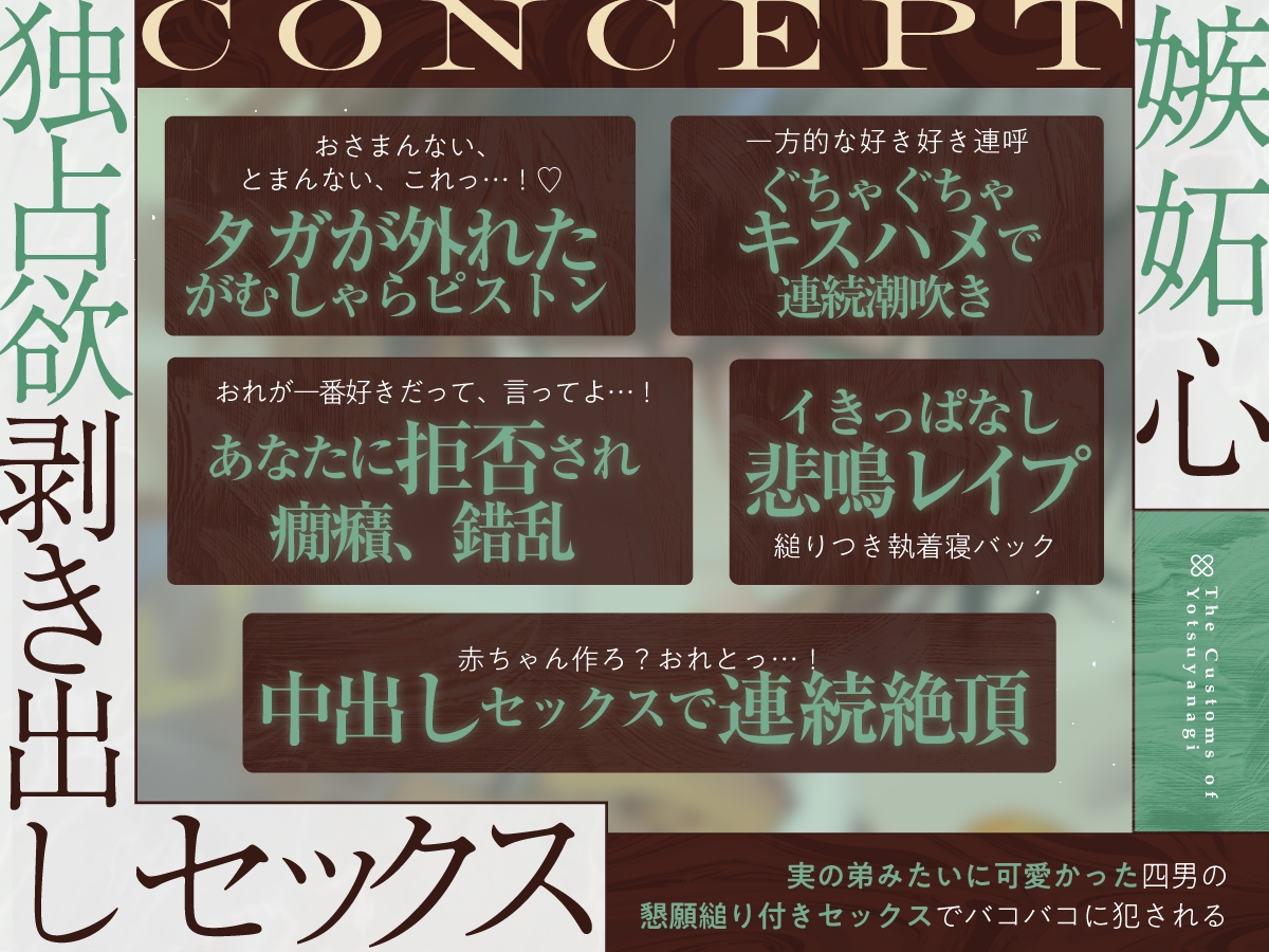 【四柳の因習兄弟】第五話.音編「違うよね！？気持ちよさそうじゃんここ、じゅぽじゅぽ音立てて、皆とシてた時より一番気持ちよさそうな声あげてるじゃん、ねえっ…！！」 画像1