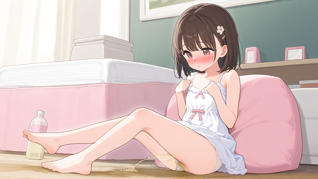 OMOイラストAIではAI生成技術を使い可愛い女の子のおもらしや我慢をする姿を描いています(2) 画像3