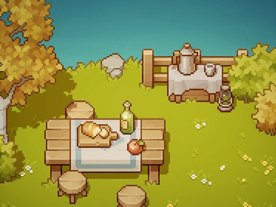 ドット絵のトップダウン素材集~村~