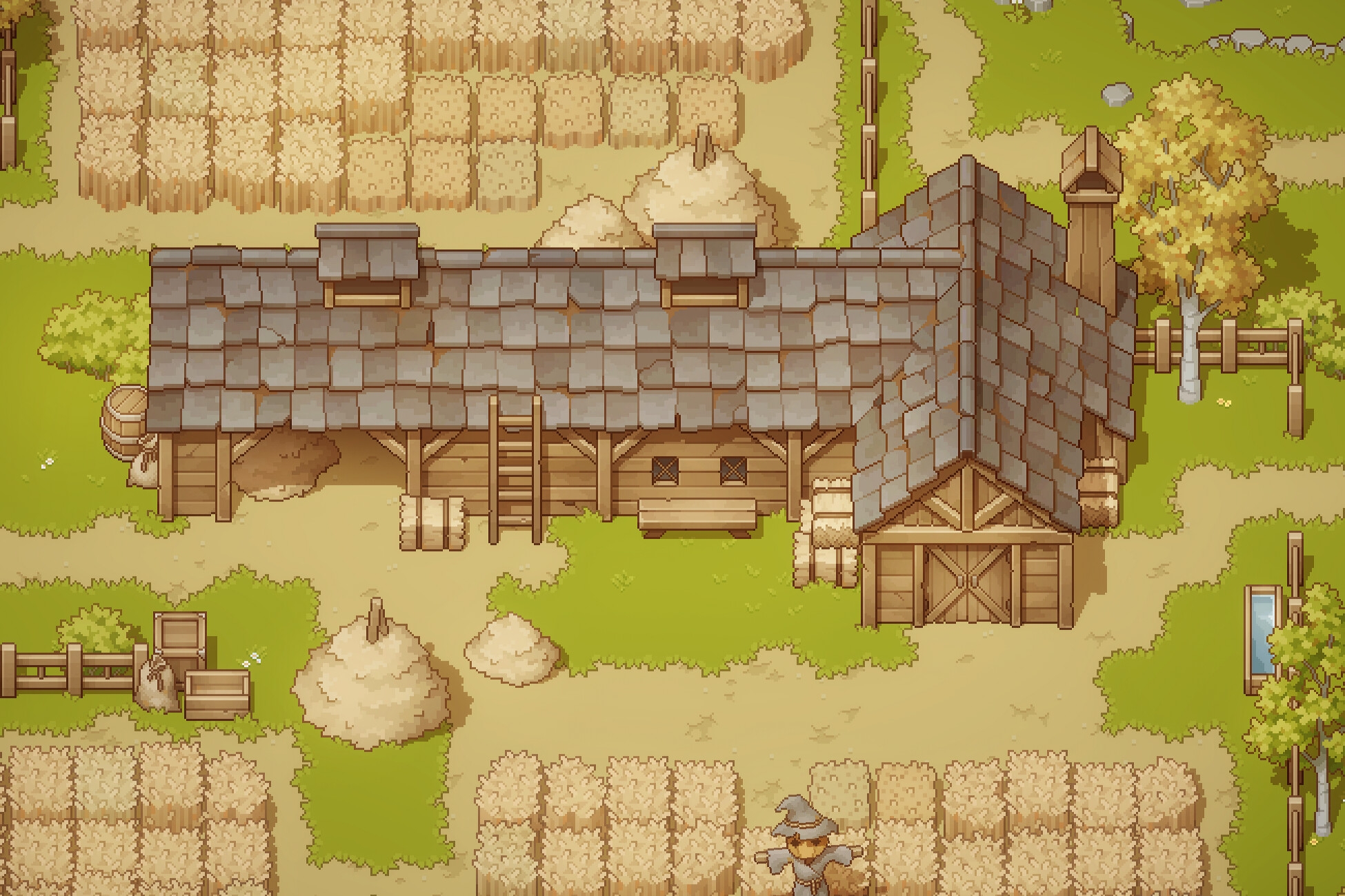 ドット絵のトップダウン素材集～村～