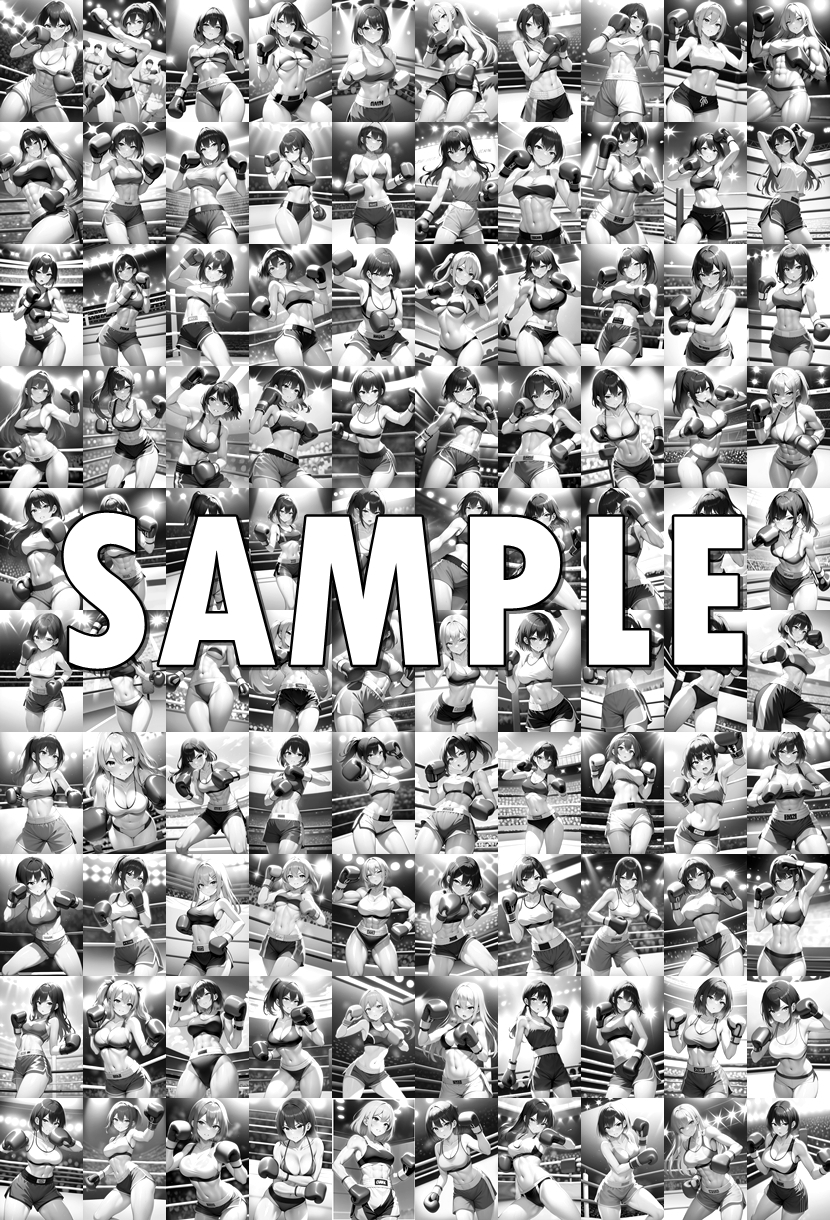 女子ボクシング美少女AIイラストコレクション1 立ち絵編_5