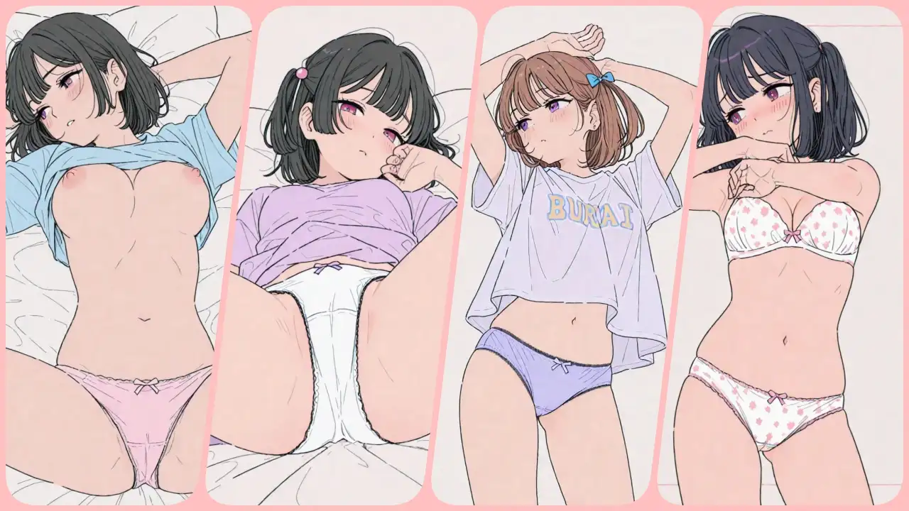 成長途中の少女たちの下着姿/女子○高生の部屋着パンツ500枚 あい スパンキング専門店 エロ画像9