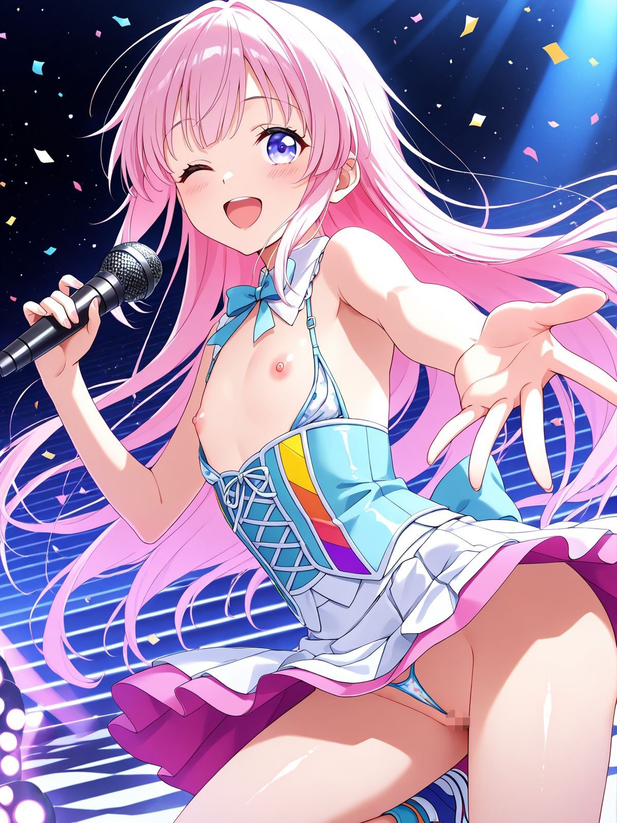 「え…そんなに見たいの?しょうがないなぁ」みんなの前で脱ぎだすアイドル！エッチなライブ会場へようこそ！_9