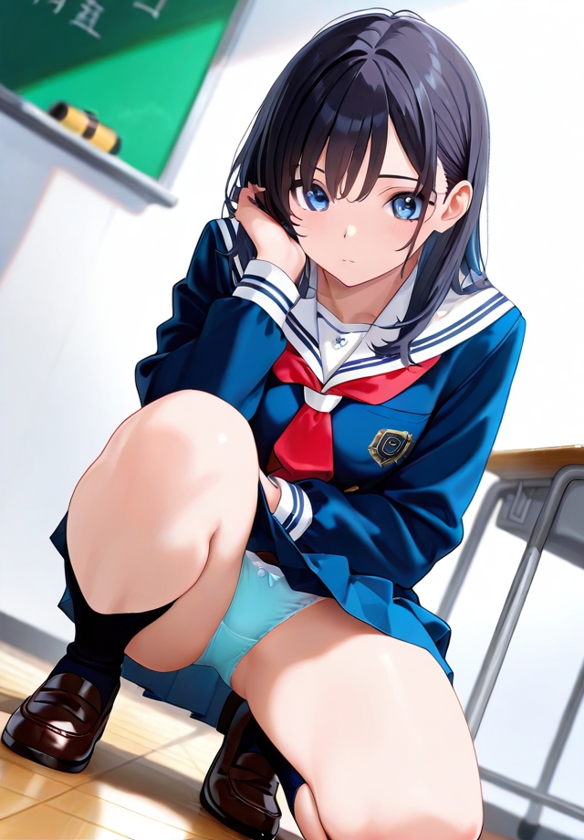 PantyCllectionVII JKしゃがみパンチラ2_1