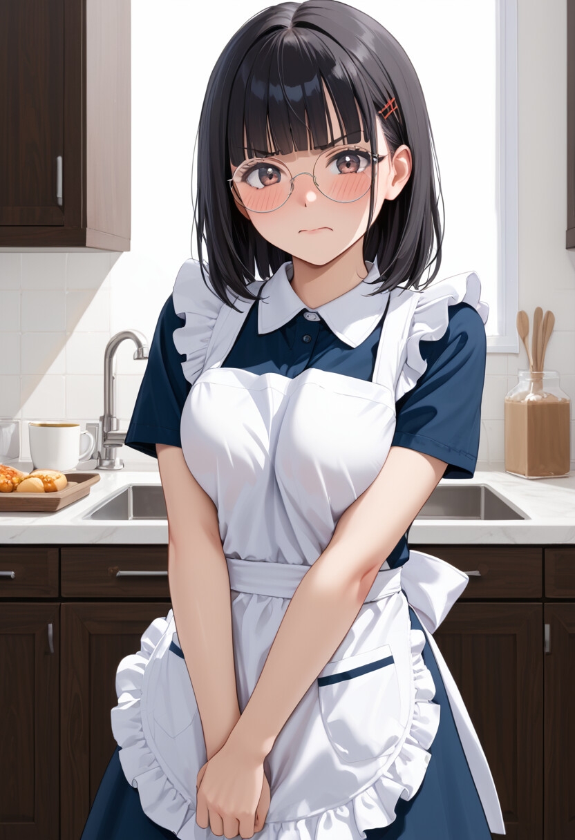 「嫌な顔されながらおっぱい見せてもらう」AIイラスト集 vol.1 画像6
