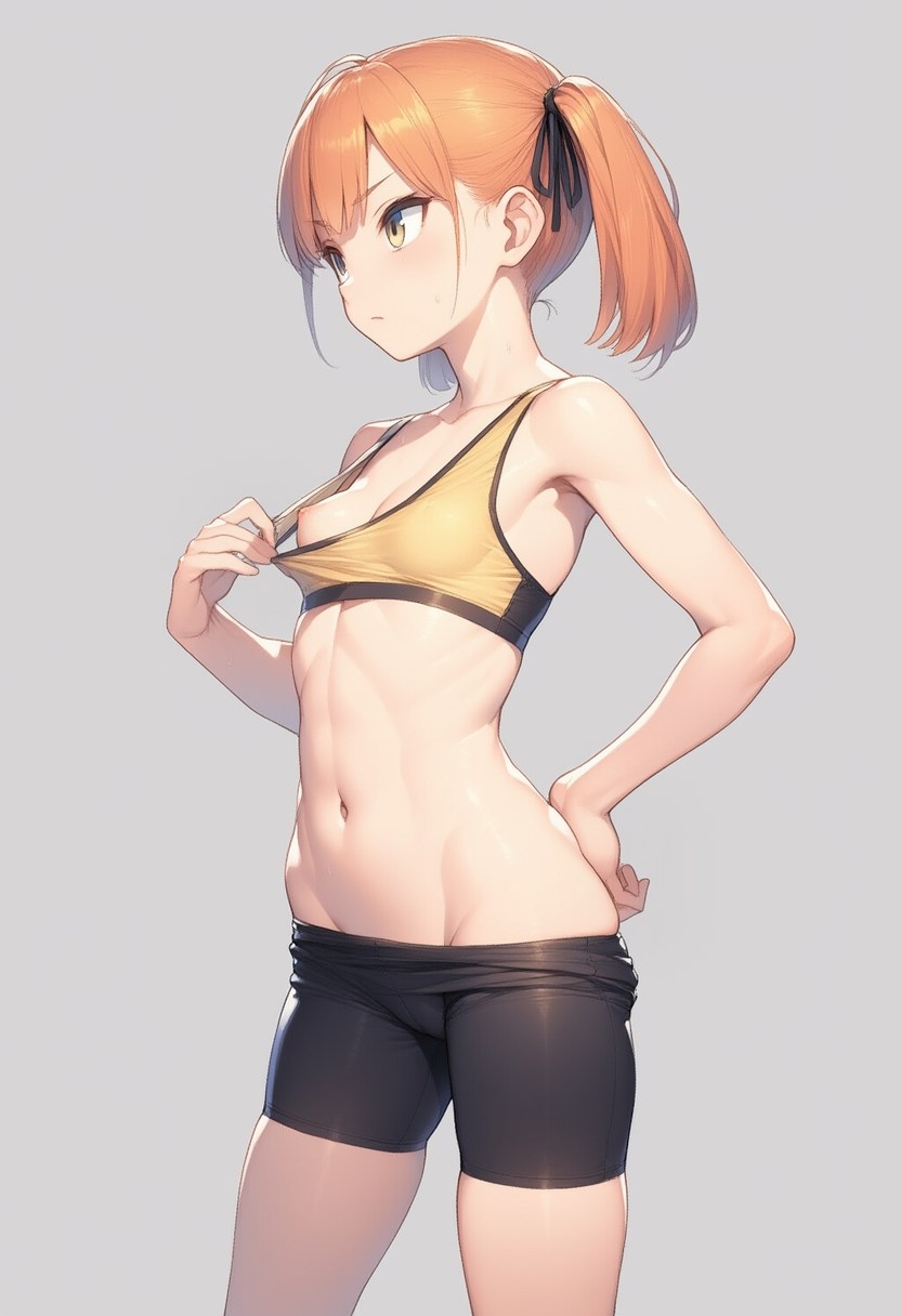 スパッツとスポブラの女の子がおっぱい見せてくれる_4