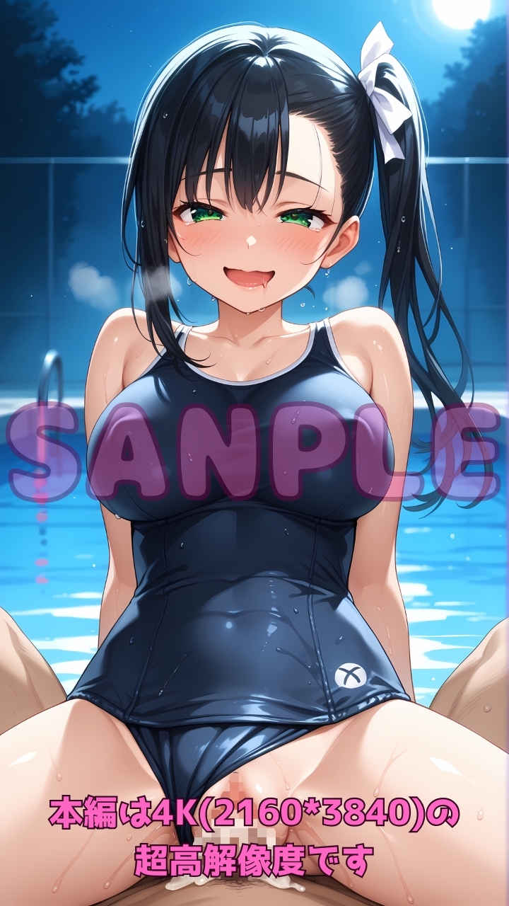 深夜のスク水部プールで禁断レッスン_7