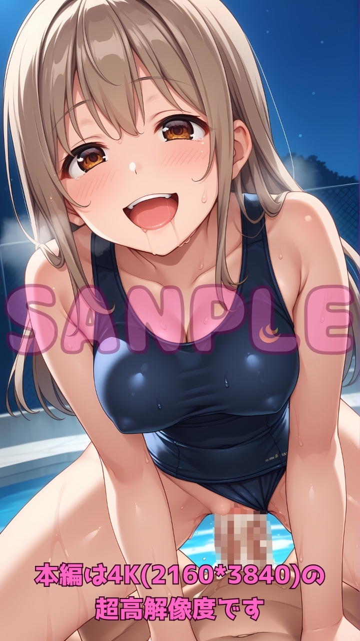 深夜のスク水部プールで禁断レッスン_8