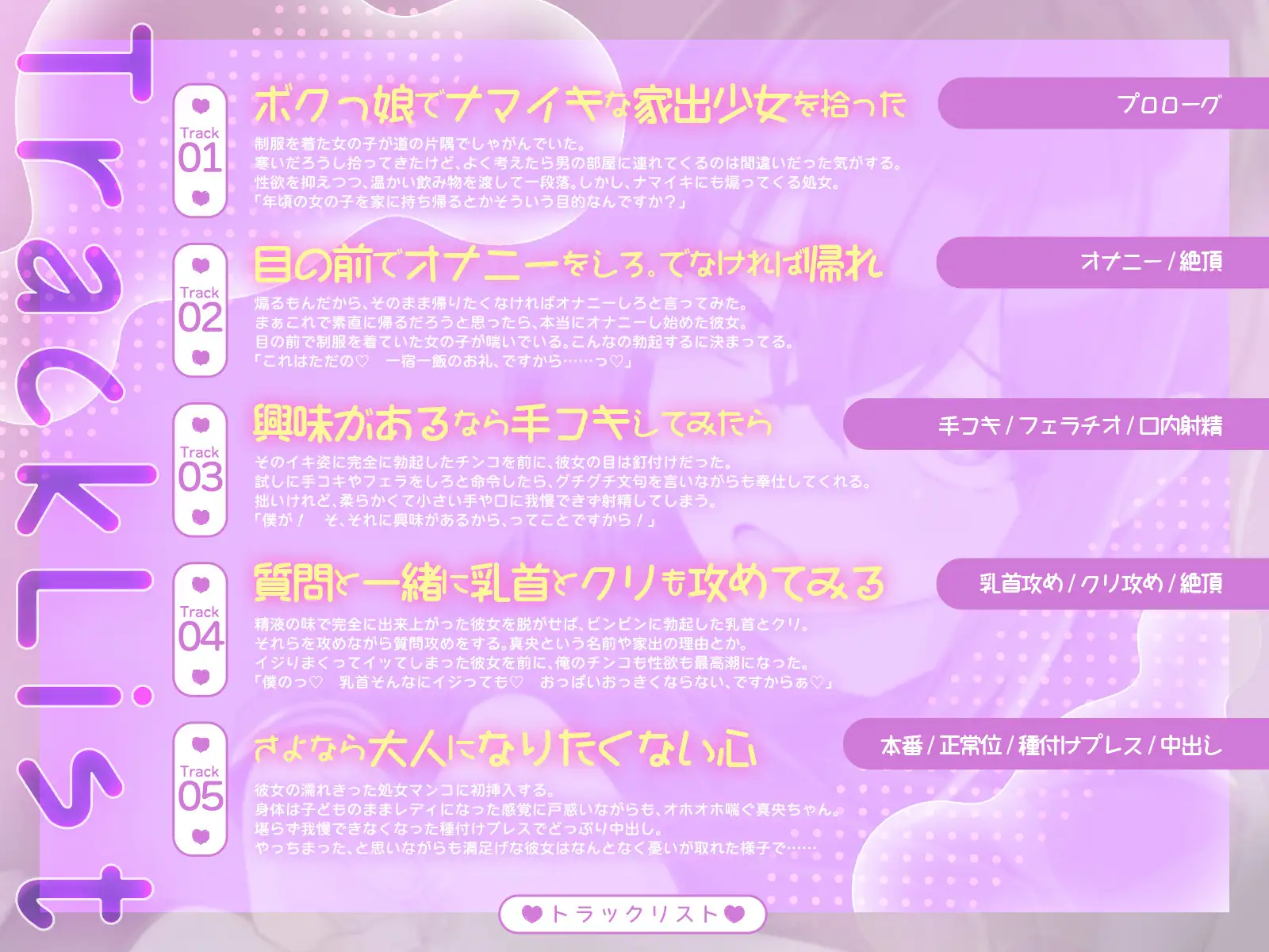 大人になりたくない家出少女の憂いを、あなたの大人チンポでオホっと晴らしてあげよう(KU100マイク収録作品)