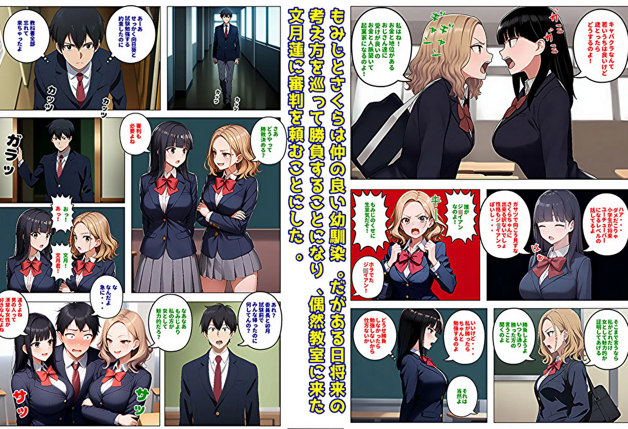 (めちゃくちゃエロい作品なので新作セールします)委員長とギャルがセックス勝負を始めたんだが俺が審判をする事になった話 暇人クラブ エロ漫画2