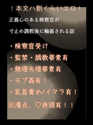 正義心のある検察官が寸止め調○後に輪○される話