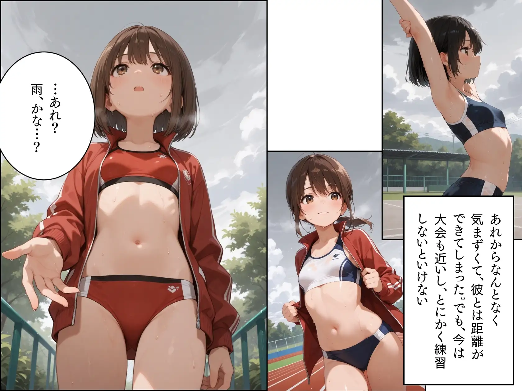 雨宿り。2部活帰りの幼なじみと、二人きりの教室で過ごした話。 ぱんなっつ エロ画像7