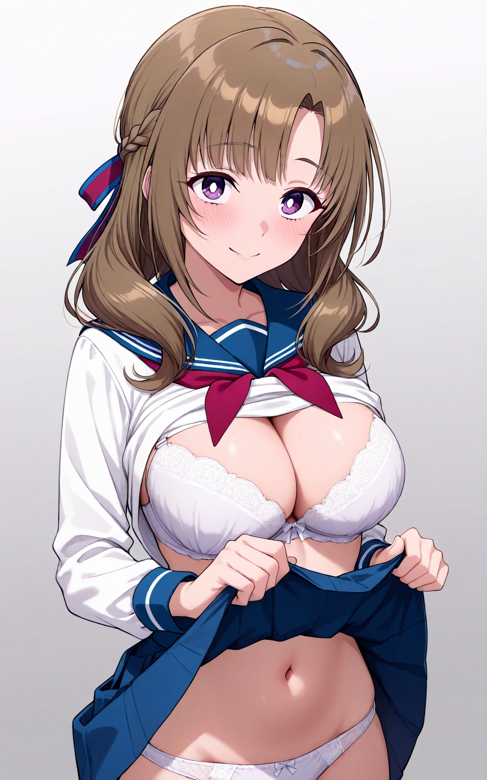 人妻、セーラー服でエッチ_8