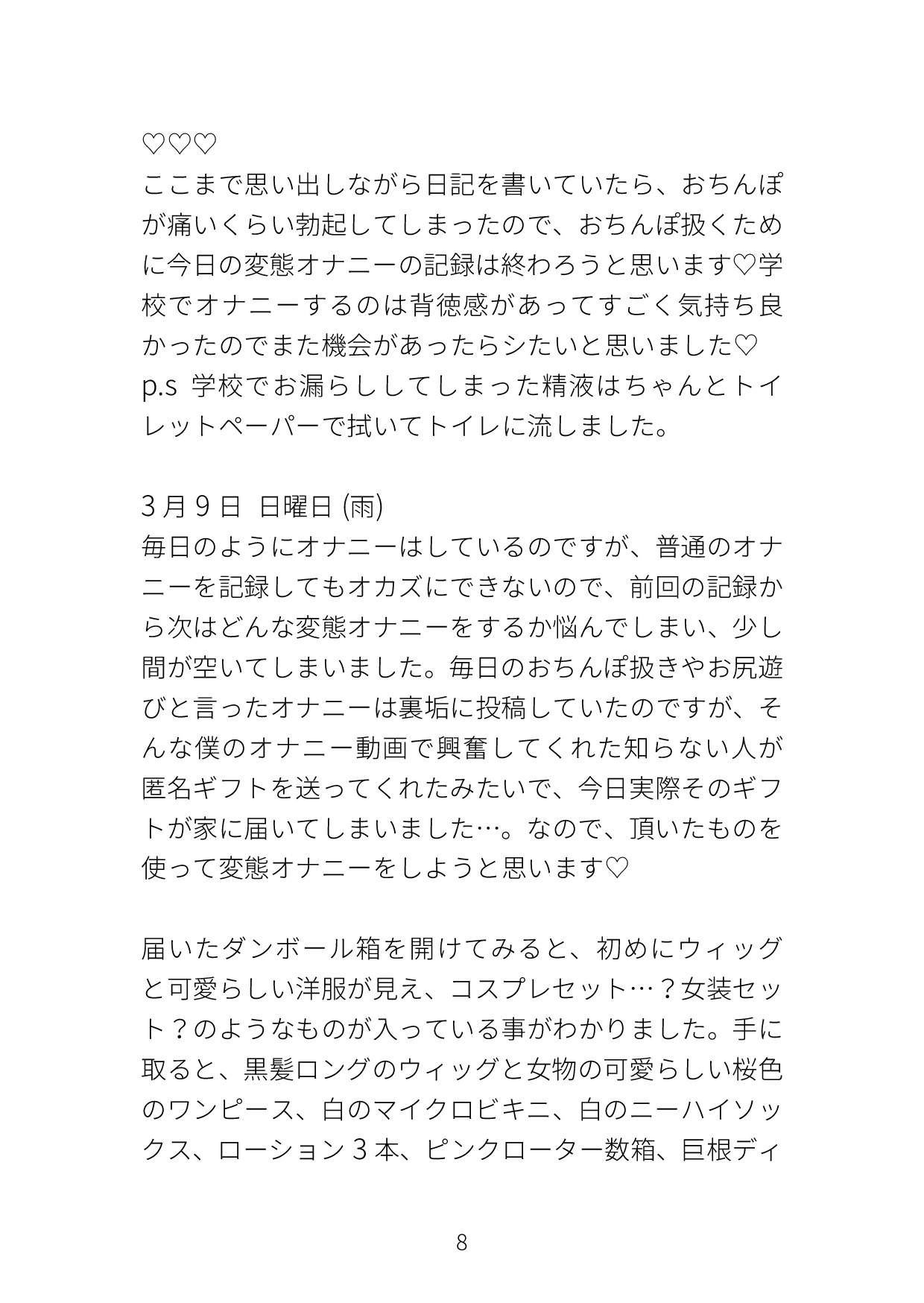 僕の変態オナ日記〜 一冊目 〜