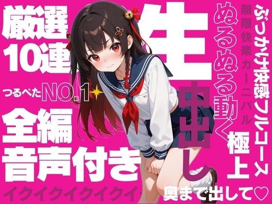 【全編ぬるぬる快感保証】No.1絶対宣言!つるぺたJ●10人と脳汁ドバドバ厳選中出し10連発!