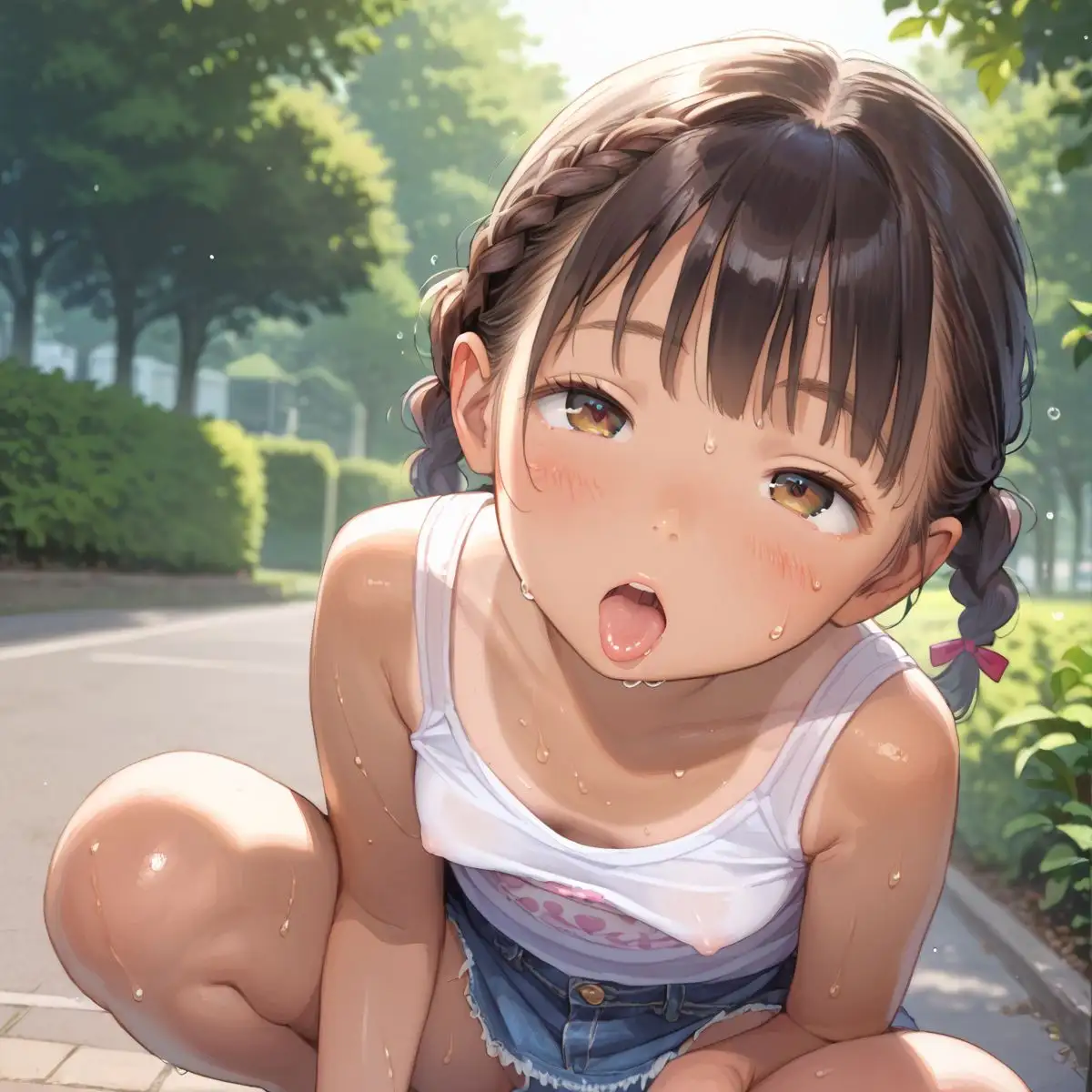 ちっぱい少女の日常〜田舎育ちのちっぱい日焼け娘と夏休みデート〜05 ぷにあな エロ画像10
