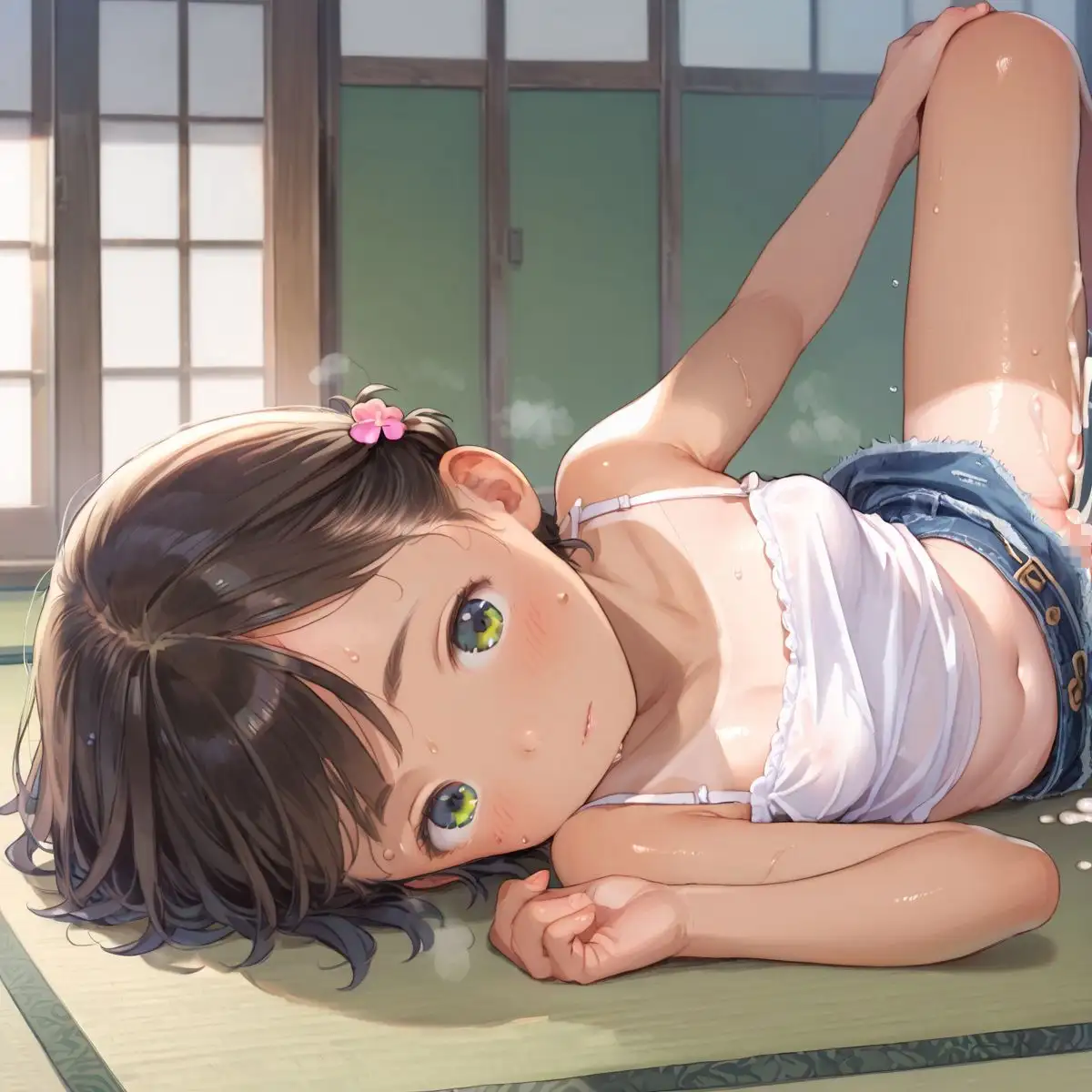 ちっぱい少女の日常〜田舎育ちのちっぱい日焼け娘と夏休みデート〜03 ぷにあな エロ画像9