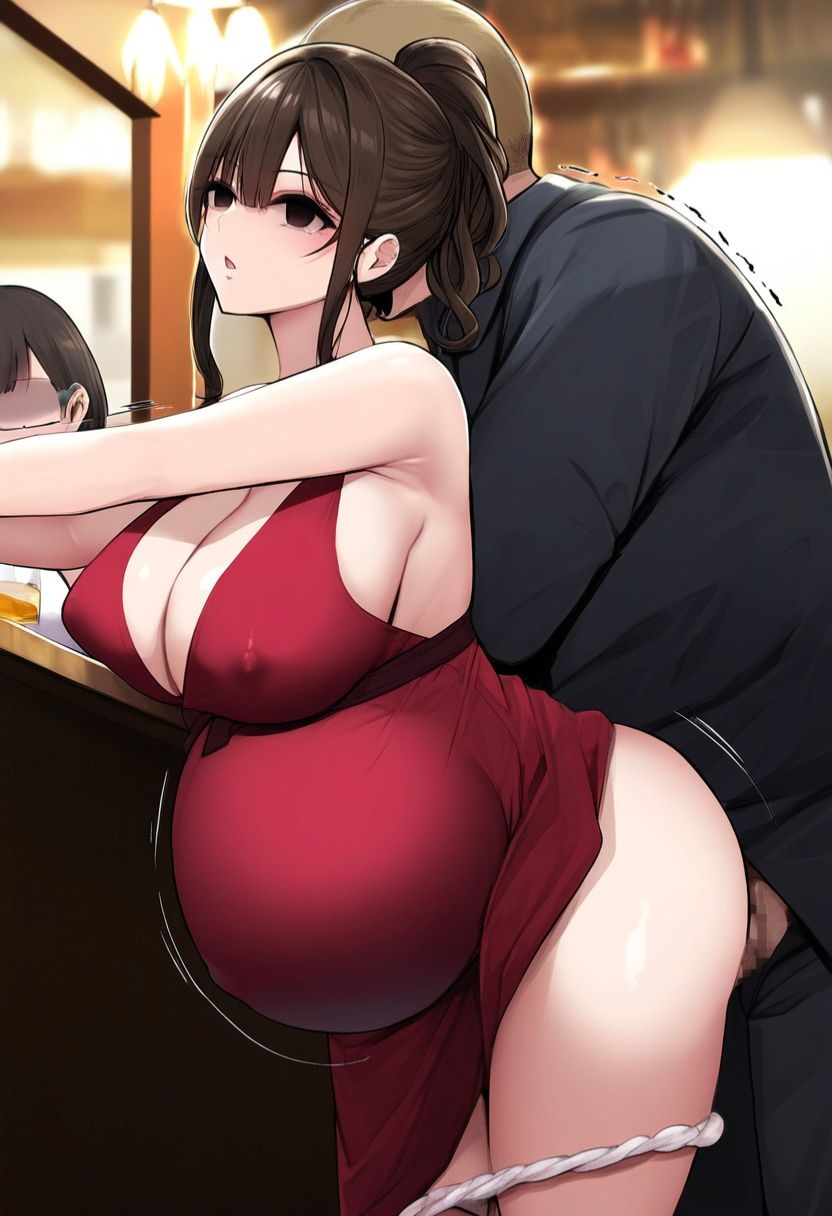 時間停止させて町中の妊婦を無抵抗にさせてヤりまくる！孕んだボテ腹母を寝取って無許可中出し・ぶっかけ(キス・立ちバック・フェラ・押し掛けセックス・マタニティ) 画像6