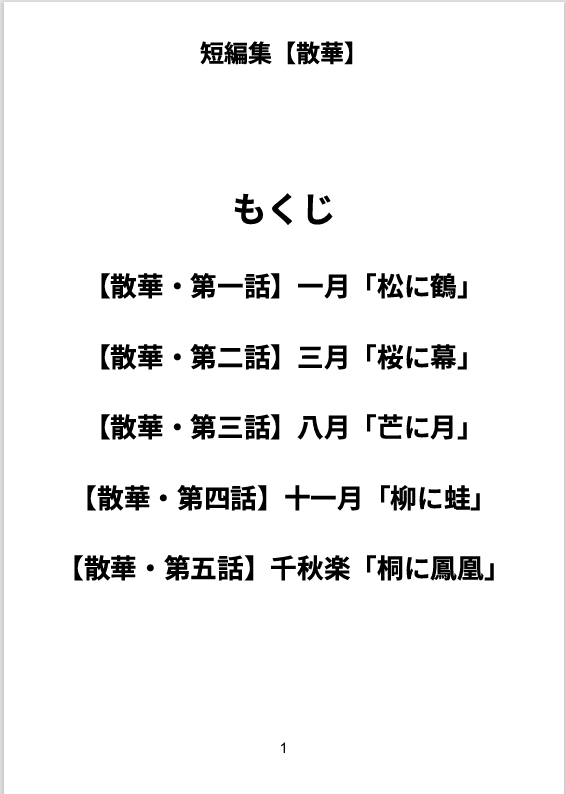 短編集【散華】