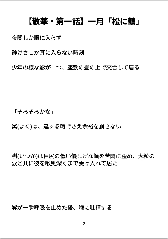 短編集【散華】