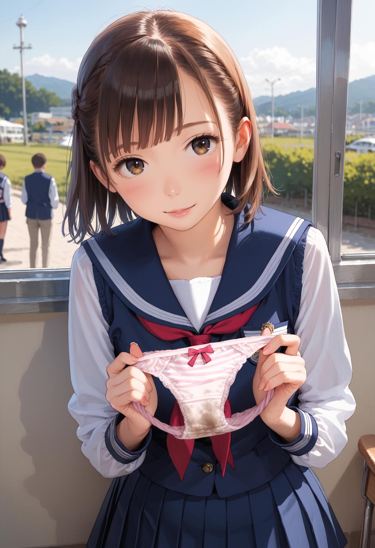 【私の汚れたパンティ】オシッコ染みと匂い付き_10