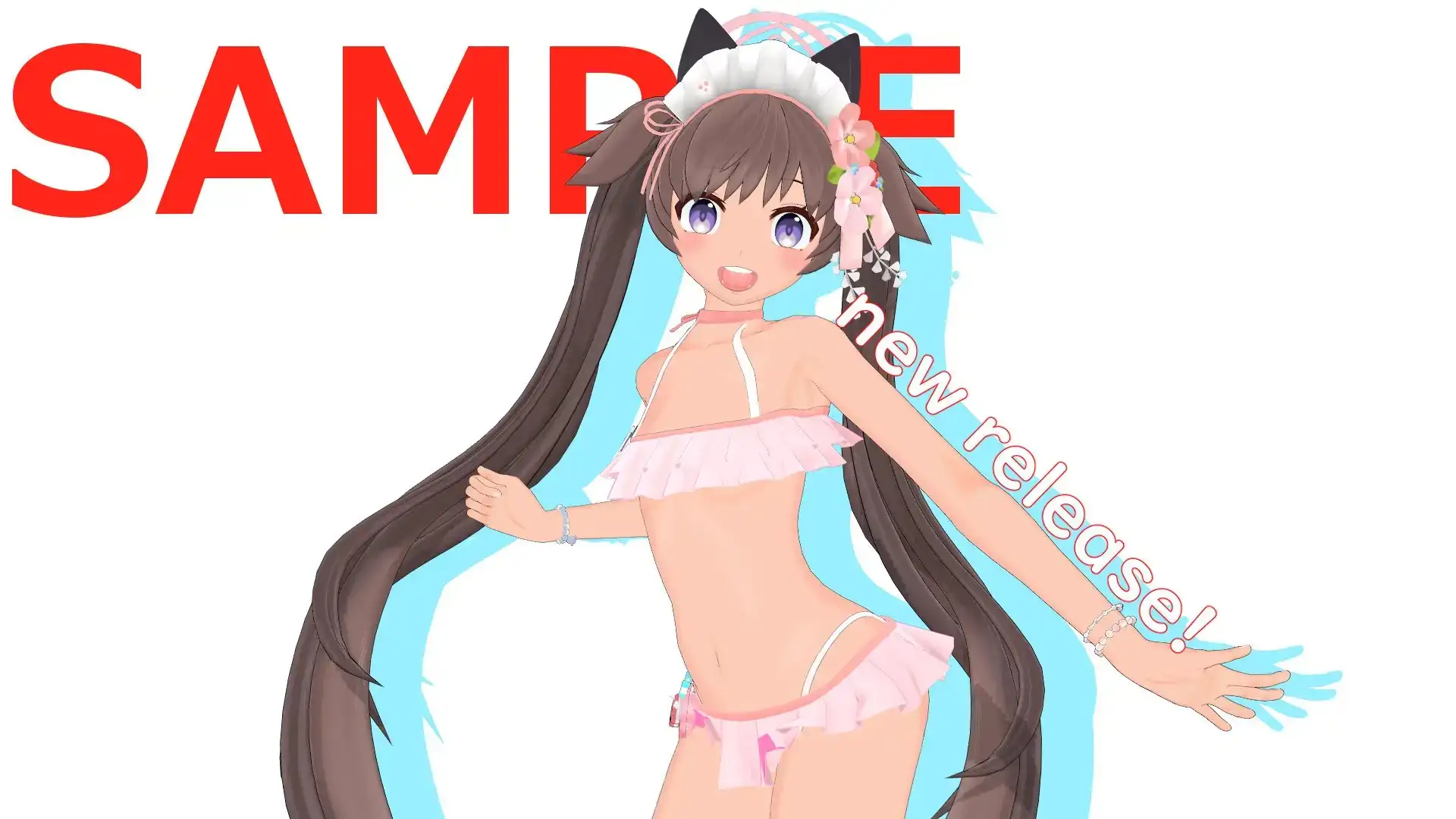 ブルアカ 河和シズ〇(水着&体操服セット) MMD用3Dモデルデータ