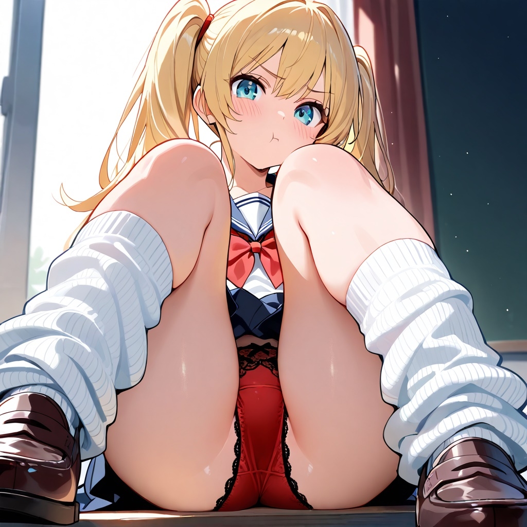 ルーズソックスJKのM字パンチラ Vol.3_5