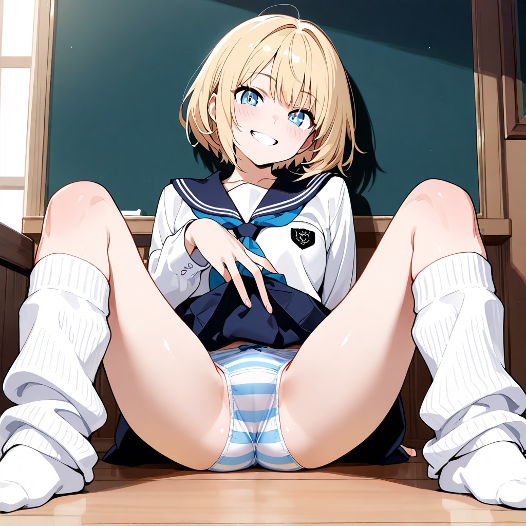 ルーズソックスJKのM字パンチラ Vol.3_9