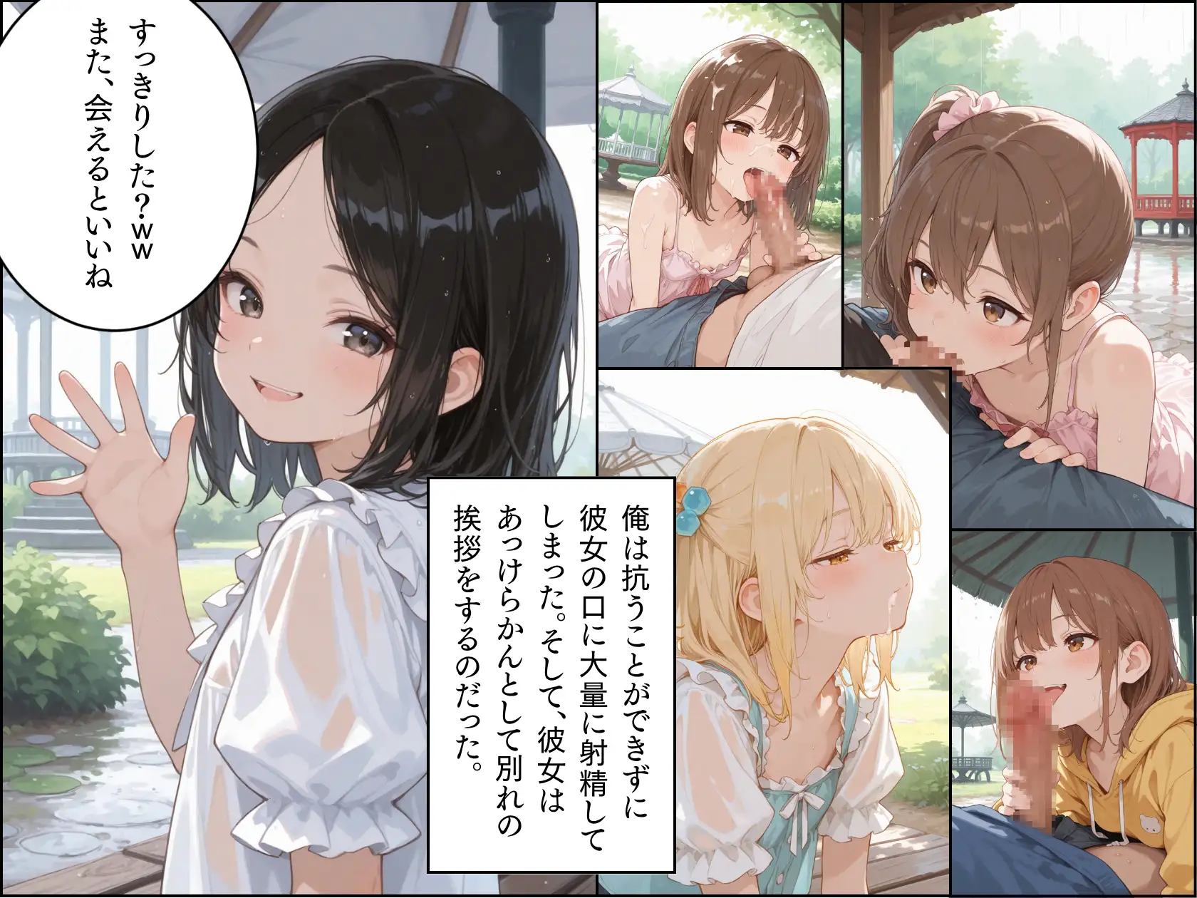 雨宿り。3雨の公園で出会った、小悪魔な少女との話。 ぱんなっつ エロ画像5