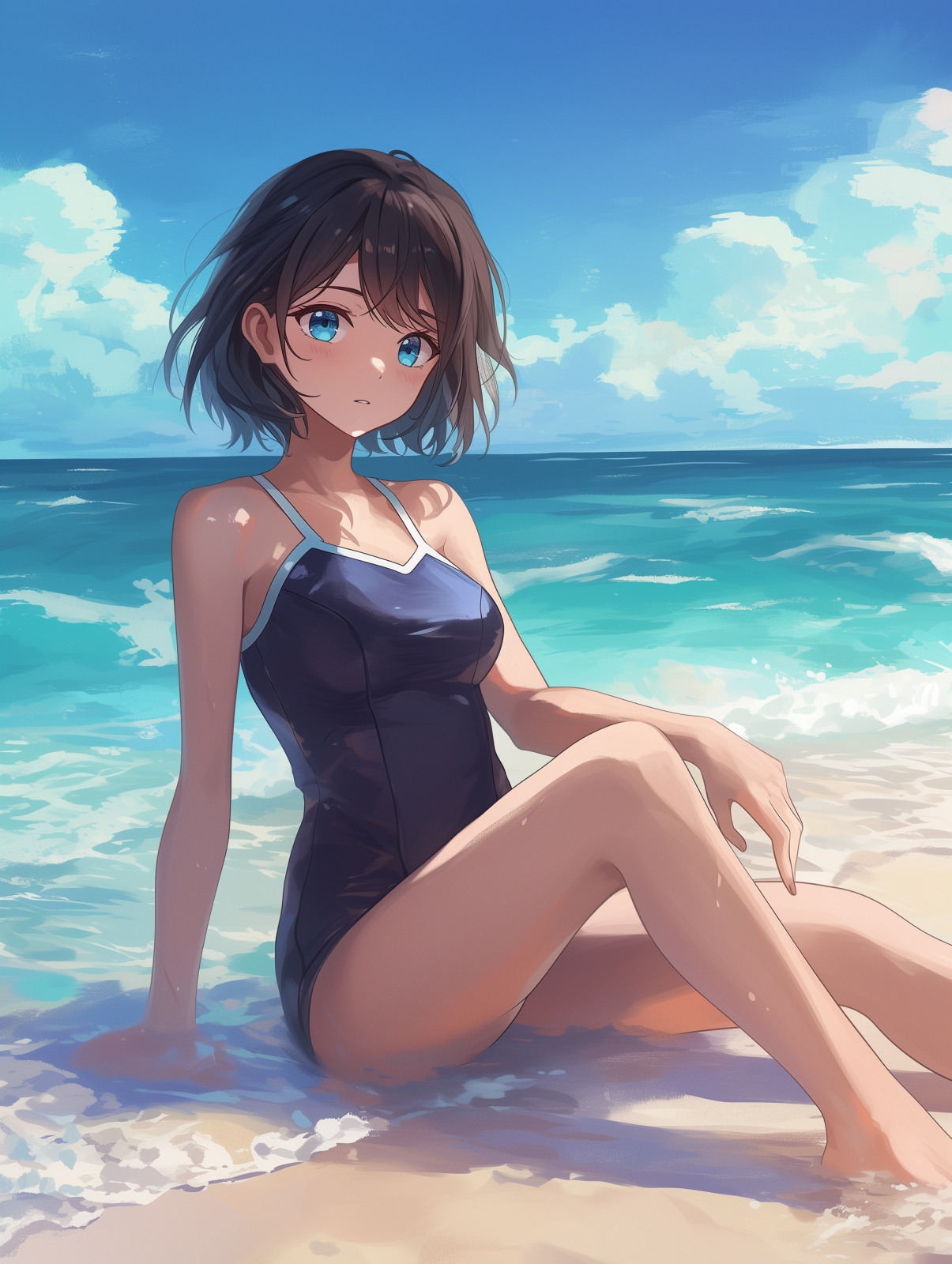 AI生成スク水少女100名CG集_3