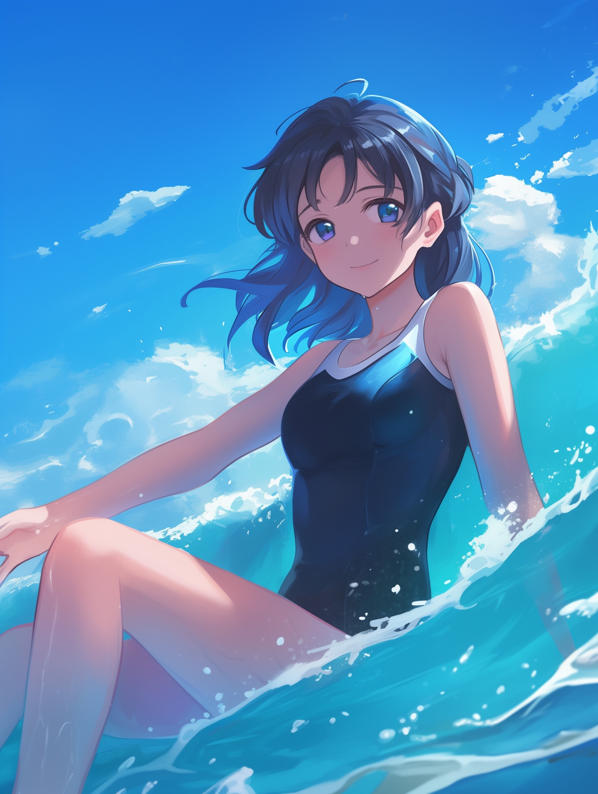 AI生成スク水少女100名CG集_4