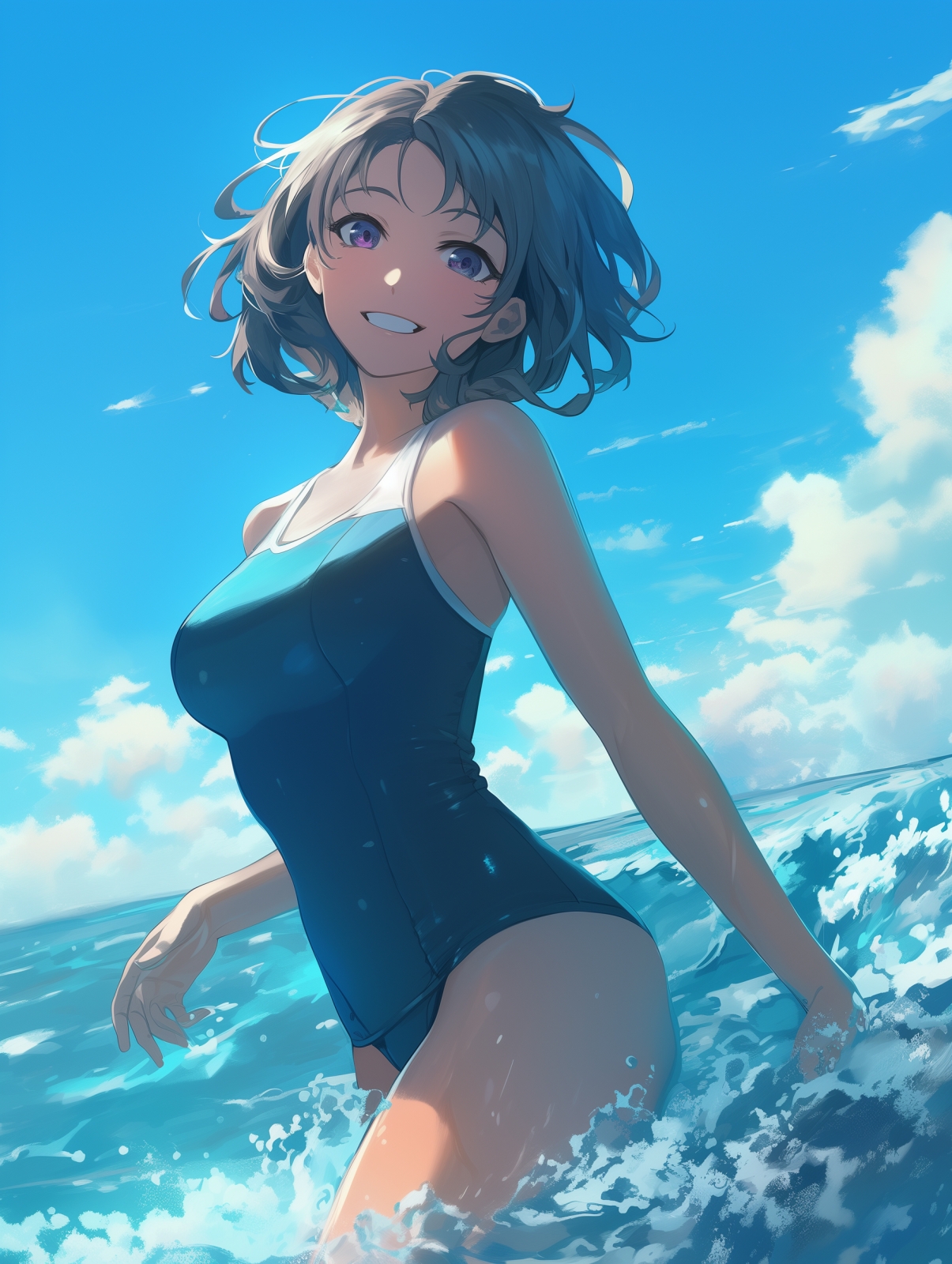 AI生成スク水少女100名CG集_5