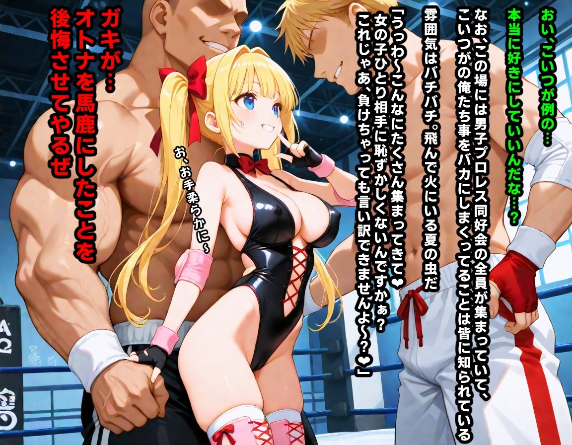 AI敗北少女CG集vol.16 強豪女子プロレス部の金髪ツインテ後輩ちゃんが、メスガ〇ムーブで煽ってきたので俺たち男子プロレス同好会の総力をもってわからせる必要がある 5枚目