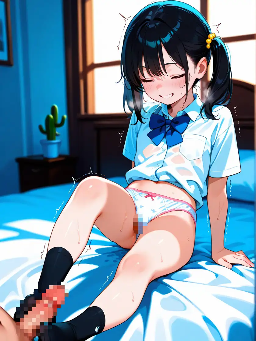 まだ綿パンツのくせにパンチラで誘惑してくる妹に生ハメした話 べもてぃっく エロ画像6