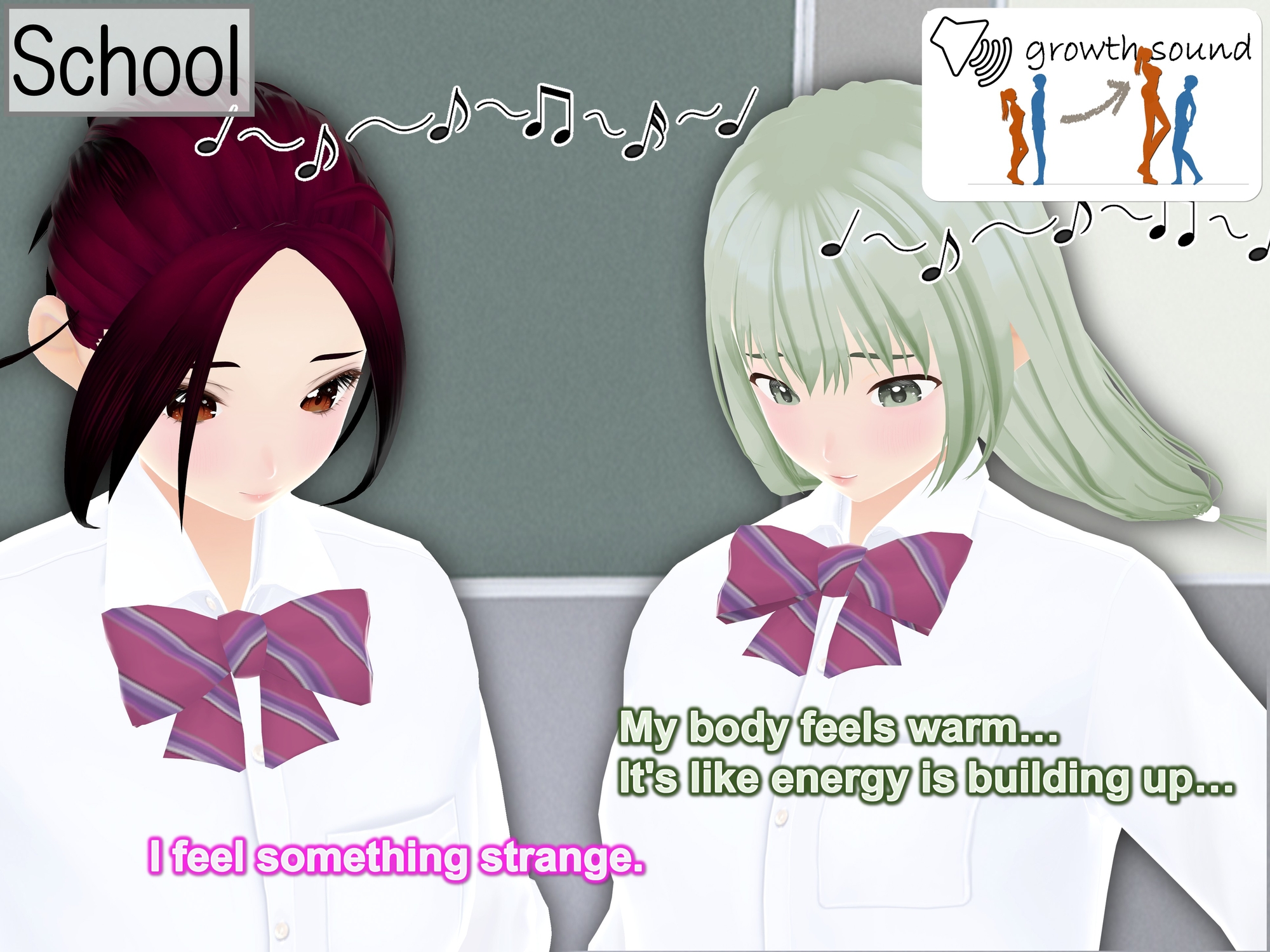 Outgrowing only girls, Overtake boys, Growth sound. Alleyway Arc