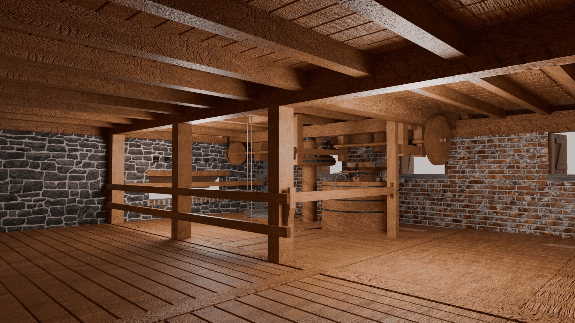 3DCG イギリスの水車小屋(Lurgashall watermill)