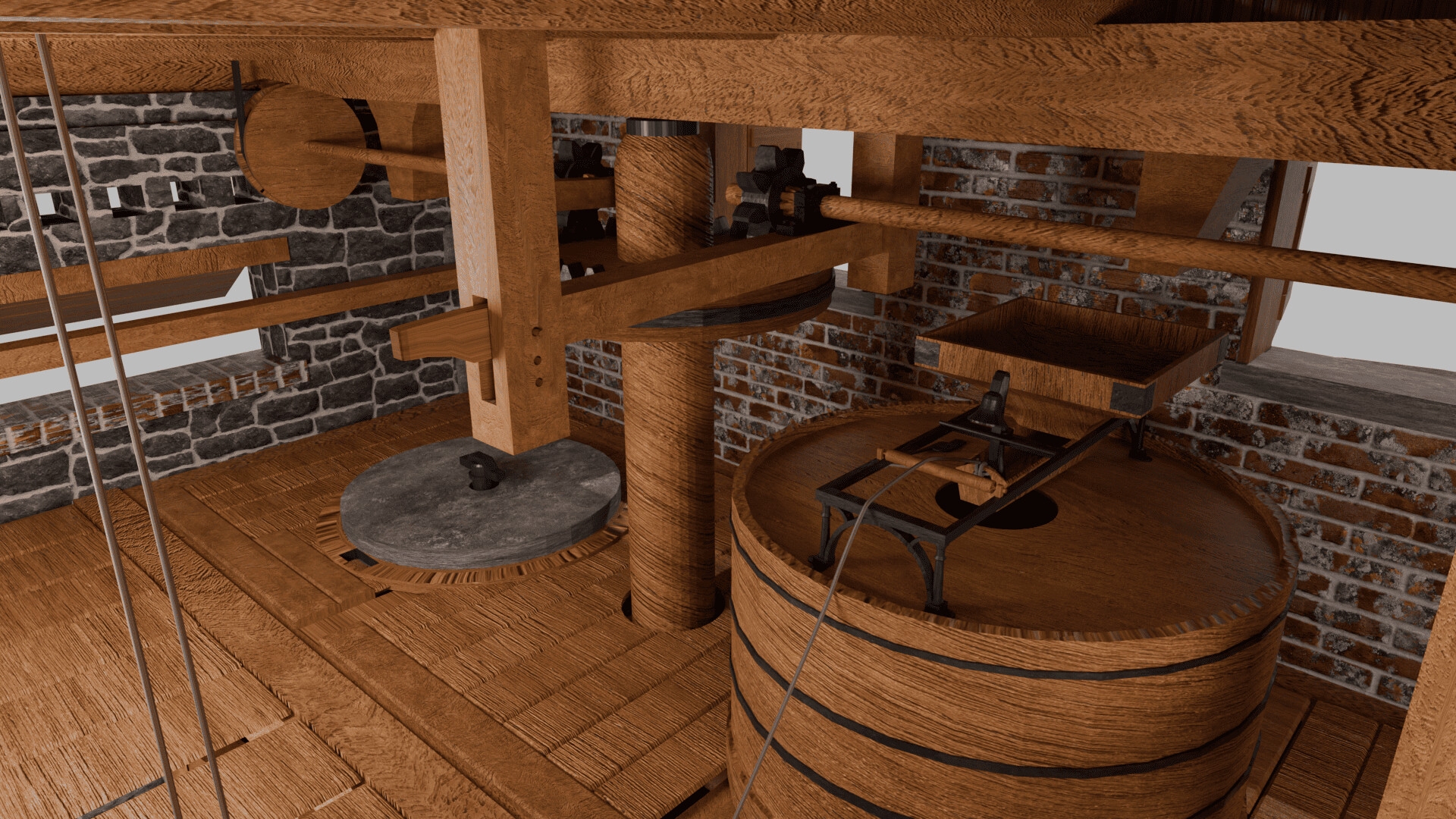 3DCG イギリスの水車小屋(Lurgashall watermill)